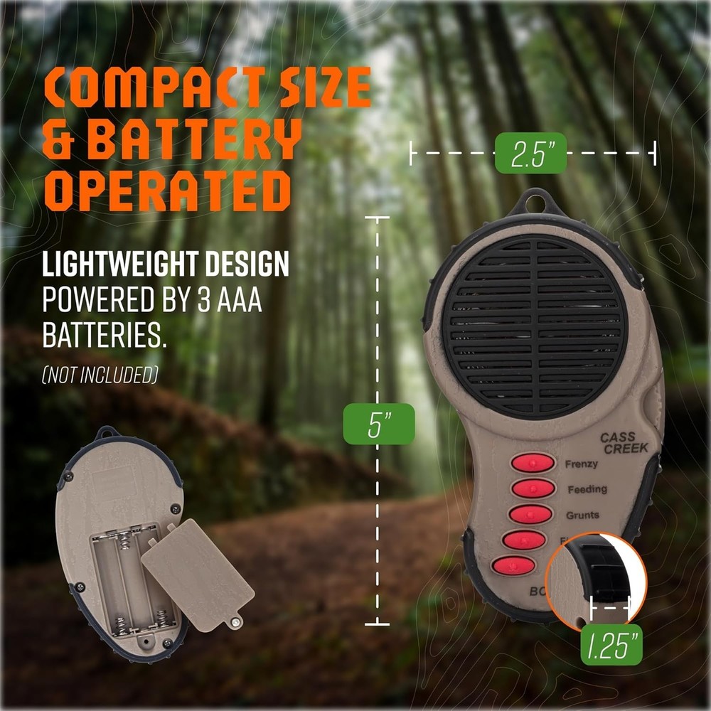 Ergo Call, Handheld Electronic Hunting Call, Compact Design, 5 Authentic Call...