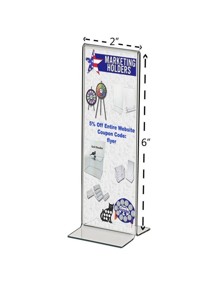 Retail Pricing Sheet Menu Table Countertop Bottom Loading Display Holder
