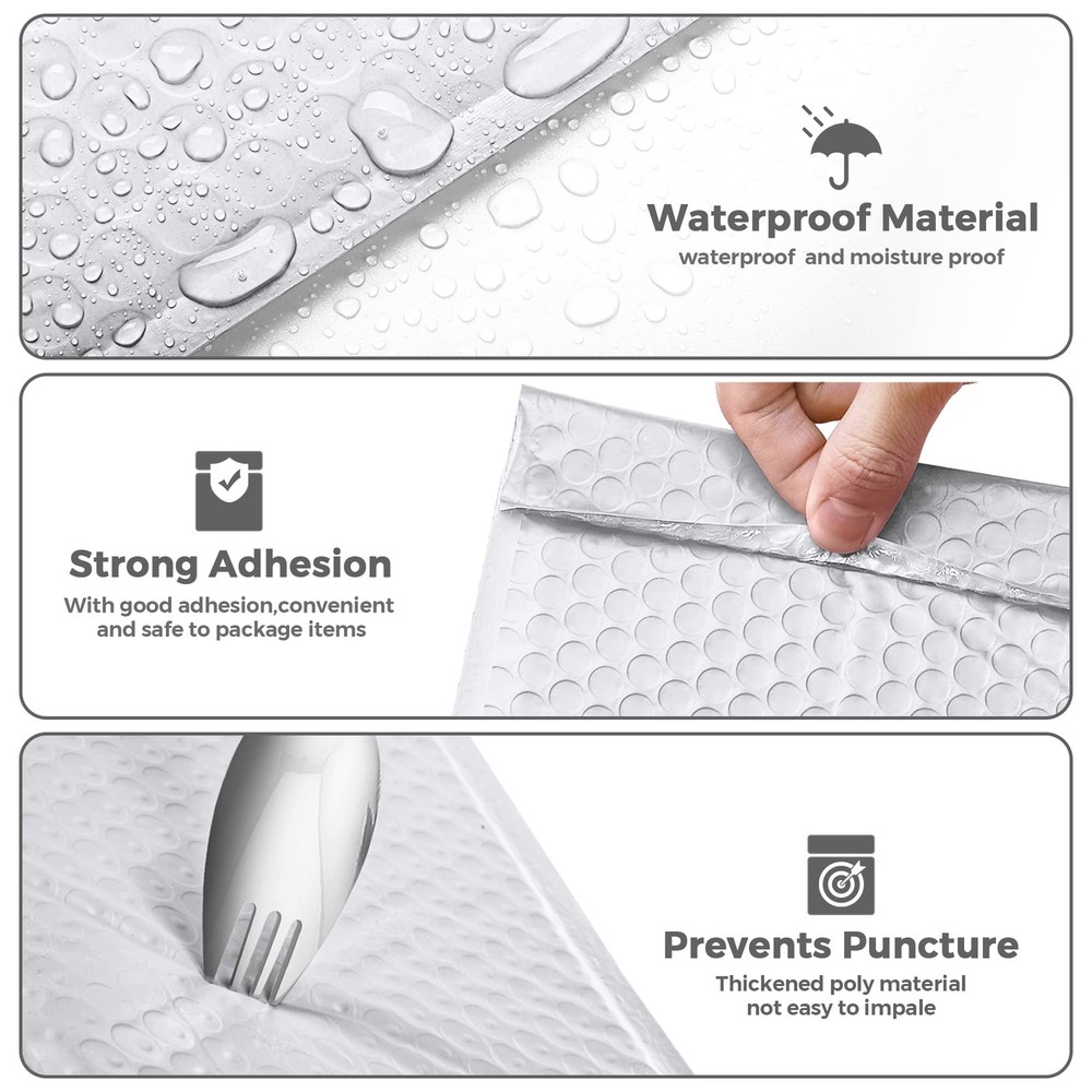 40 Pack Bubble Mailer, 10.5x16 "Padded Envelopes, Strong Adhesion Bubble Mail...