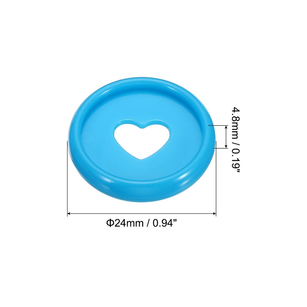 24mm Book Binding Discs 22pcs Discbound Expansion Discs Heart, Blue