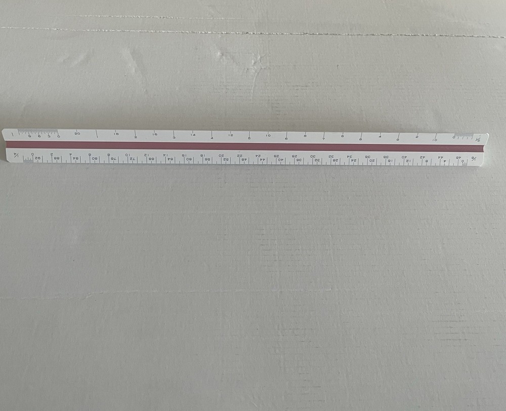 Pickett 235 E Engineers Triangle Scale Ruler Japan