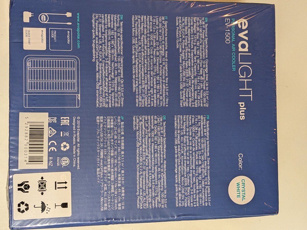 Evapolar EvaLIGHT Plus EV-1500 Personal Evaporative Air Cooler and Humidifier