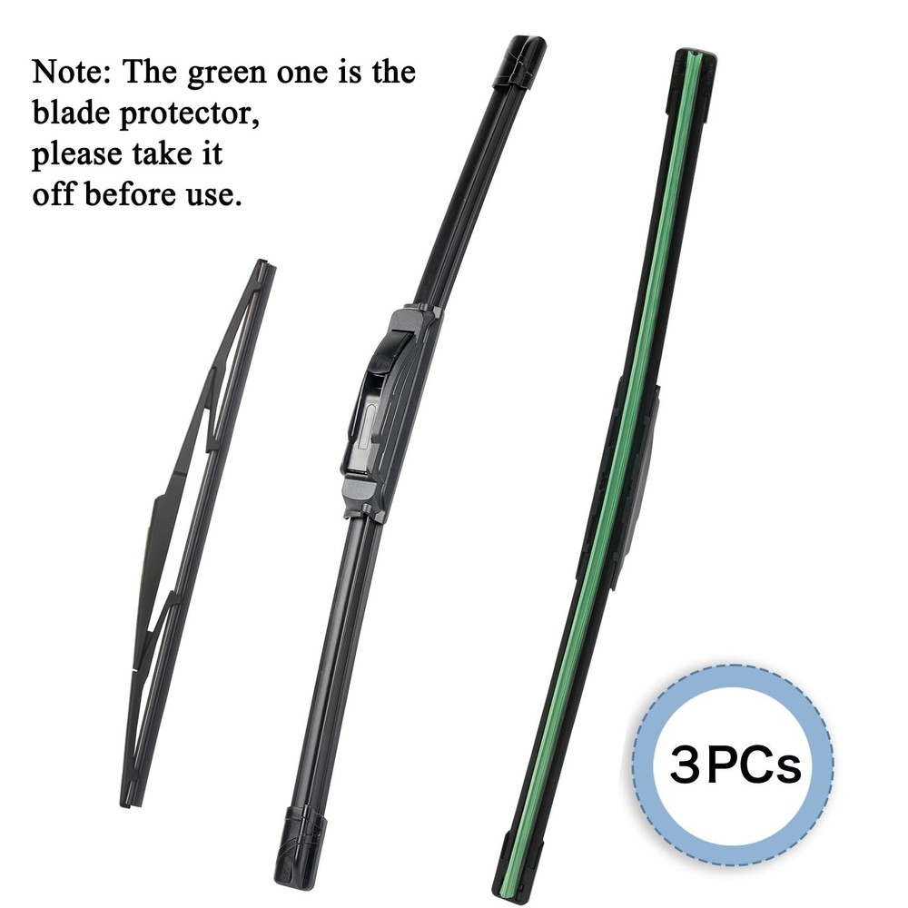 "Windshield Wipers for Nissan Versa 20072011 3 Pack Replacement Blades"