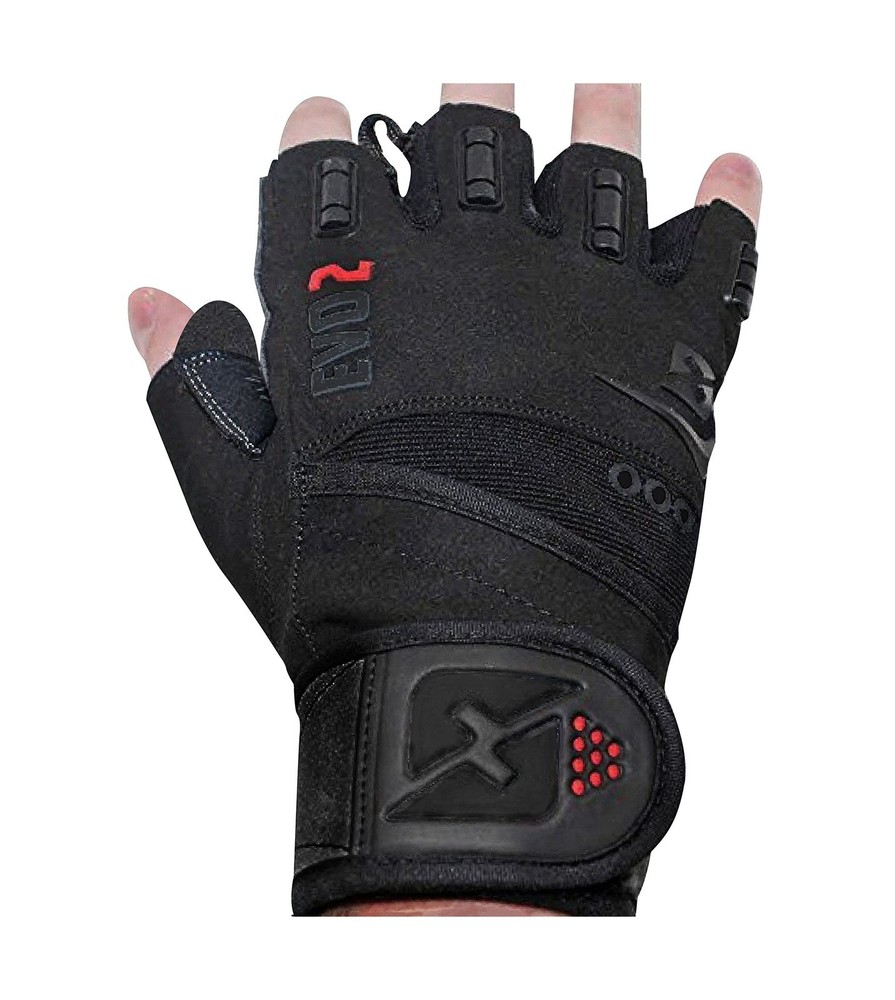 Weightlifting Gloves with Integrated Wrist Wrap Support, Double Stitching