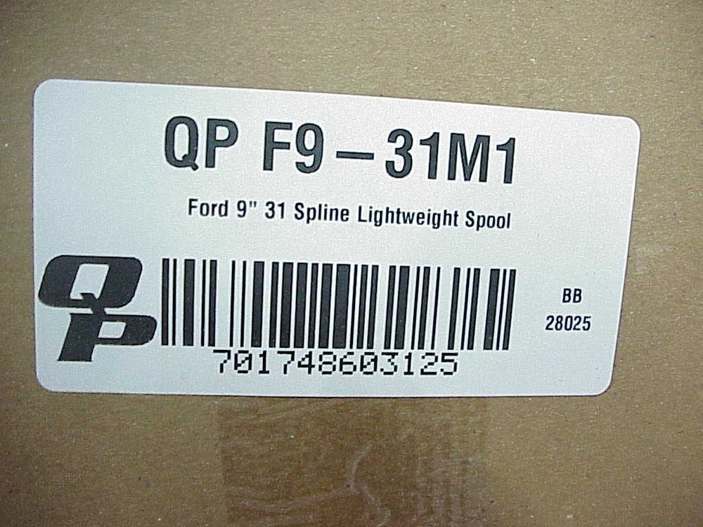 New 9" Ford 31 Spline Lightweight Spool