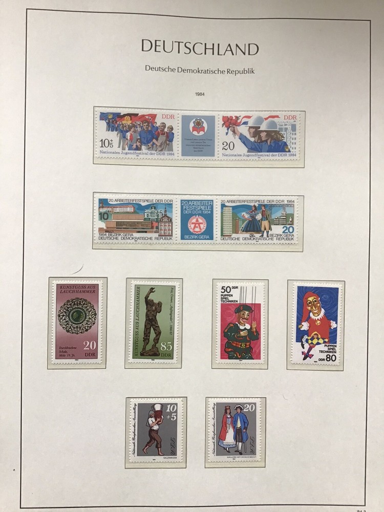 East Germany 1984 MNH 5 Commemorative Issue Sets