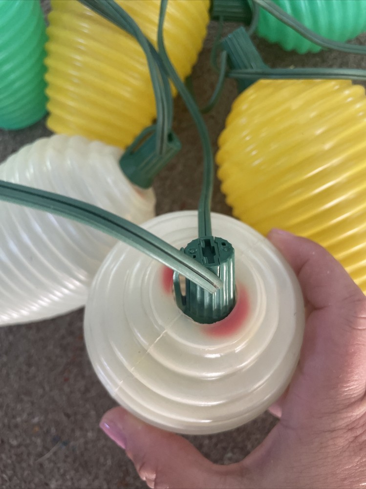 Vintage Blow Mold Bee Hive String Lights Patio Camper Tested Working