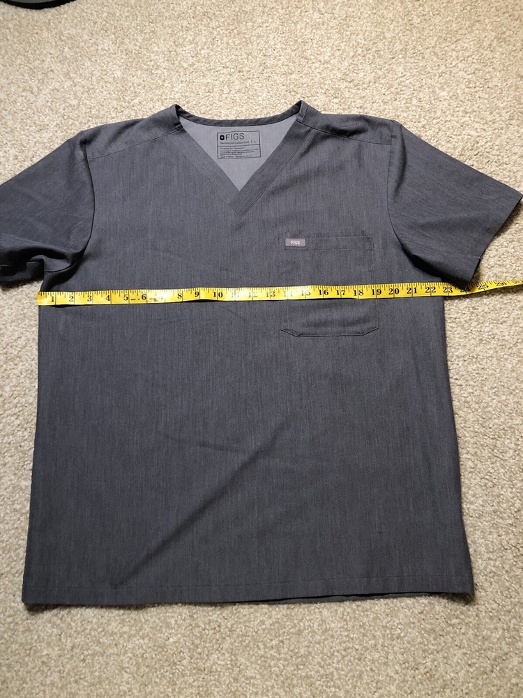 Figs Men’s Technical Collection Scrub Top - Gray Large FM1500