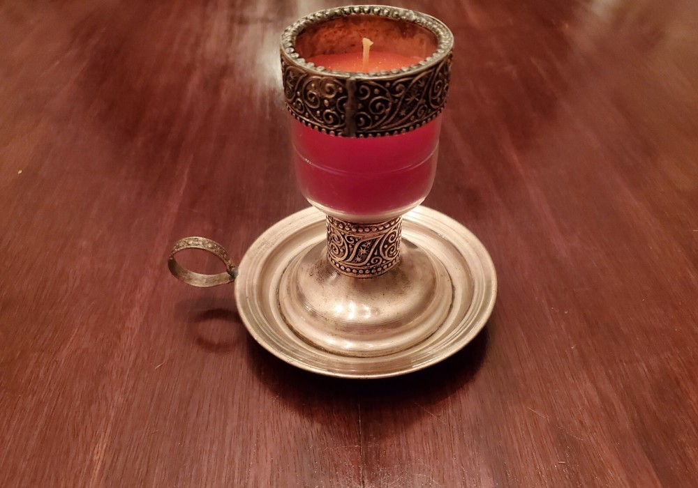 Vintage Silverplate Ornate Candleholder