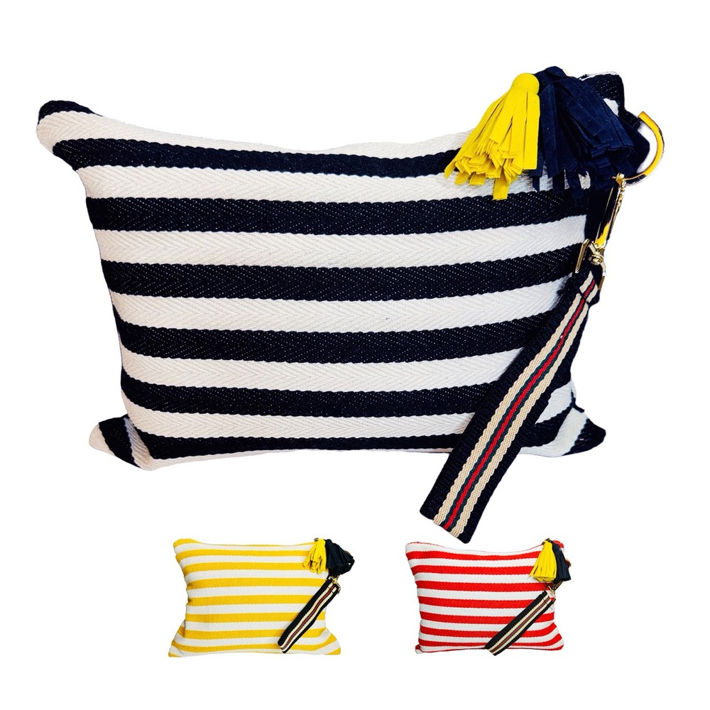 Makeup Pouch With Strap, Canvas Makeup bag(Black)