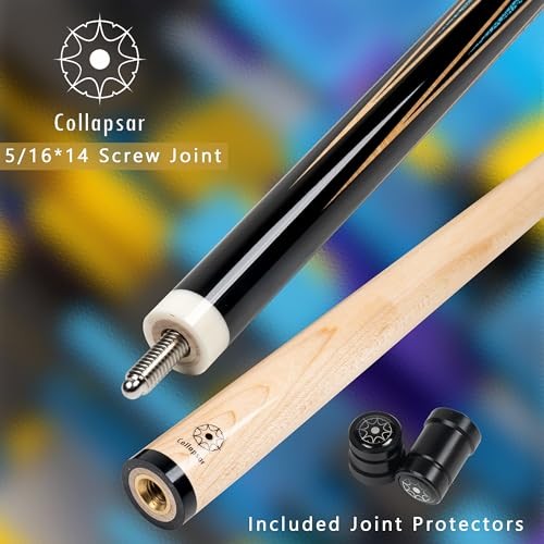 CA Pool Stick with 1X1 Hard Case,58" 20 ounce CA009+Joint Protector+Hard Case