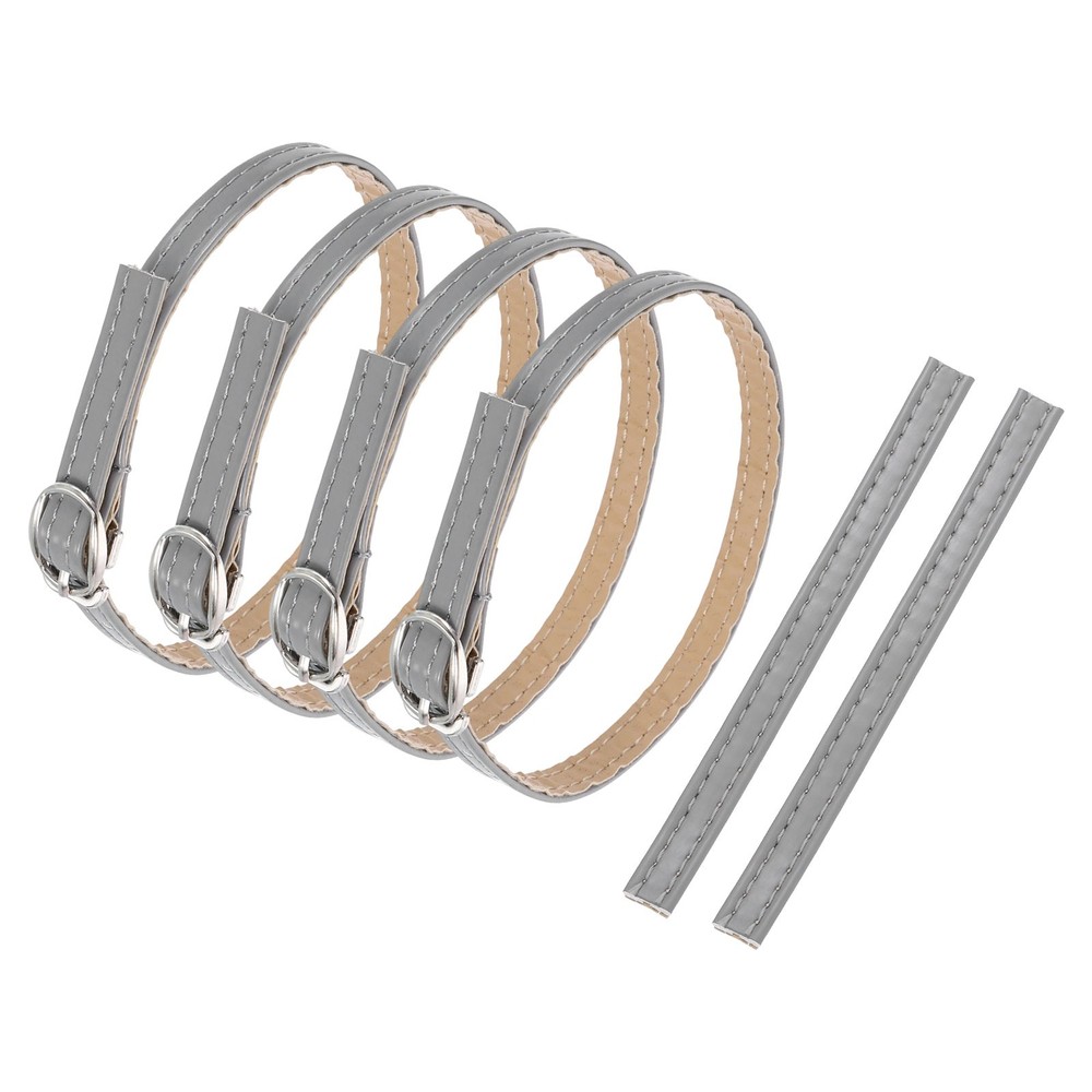 2 Pair Replacement Ankle Strap for Heels Shoe Bands, Gray