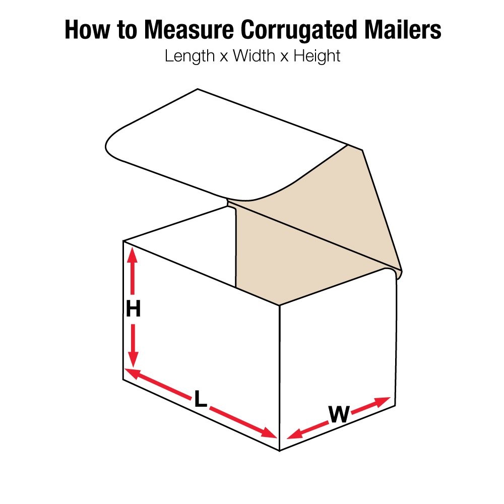 Aviditi White Corrugated Cardboard Mailing Boxes, 3 x 2 x 2 One Size,
