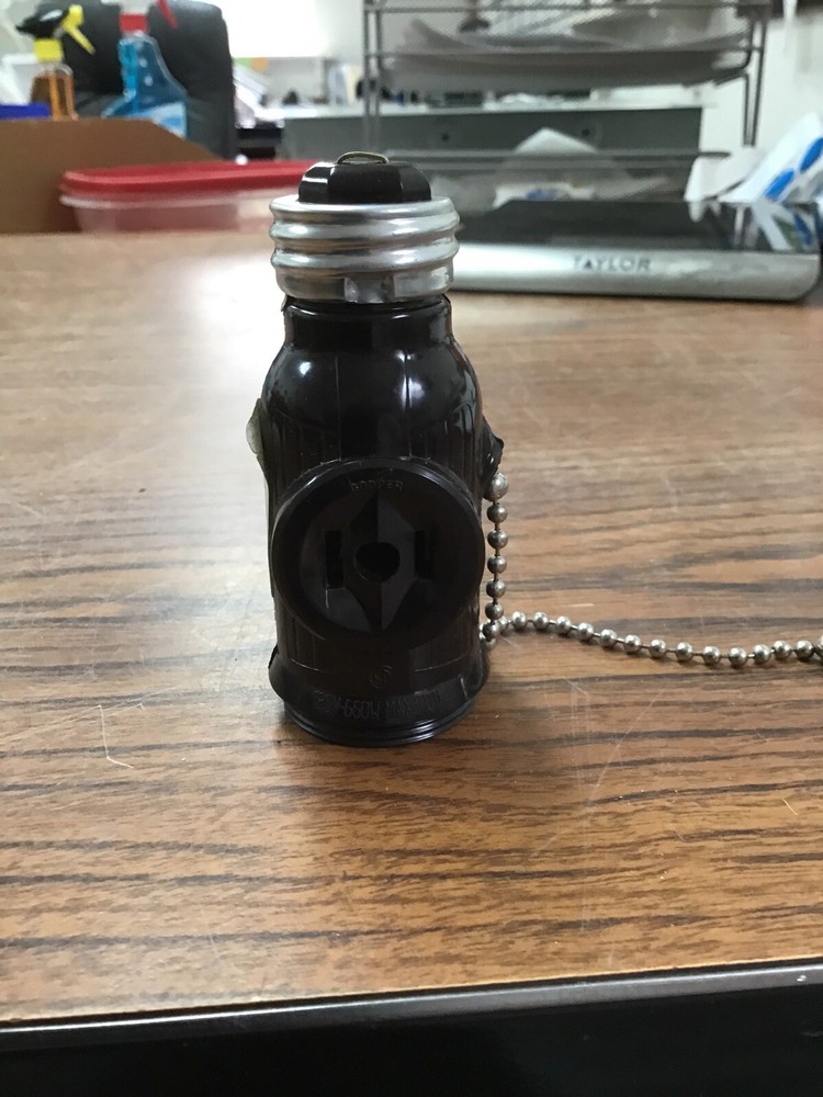 (5-PCS) Eaton 718B Pull Chain Socket with 2 Side Outlets, Brown (TA4MS)