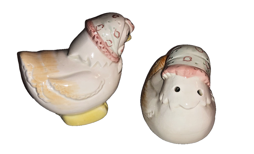 Ceramic Chick Salt and Pepper Shakers