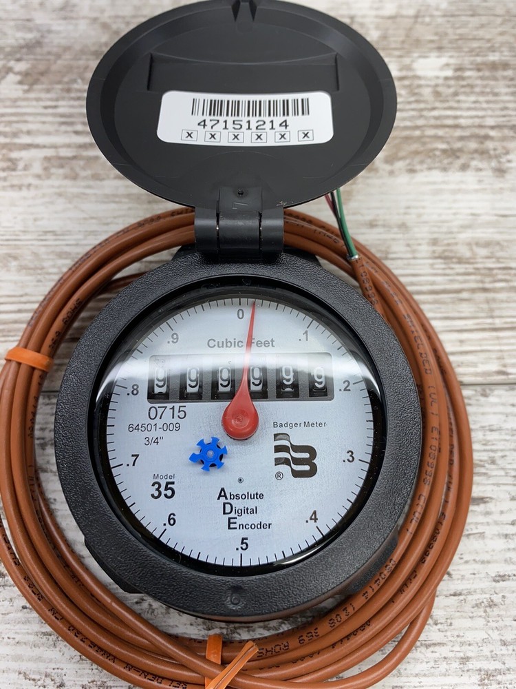 Badger Model 35 64501-009 3/4  Water Meter Absolute Digital Encoder