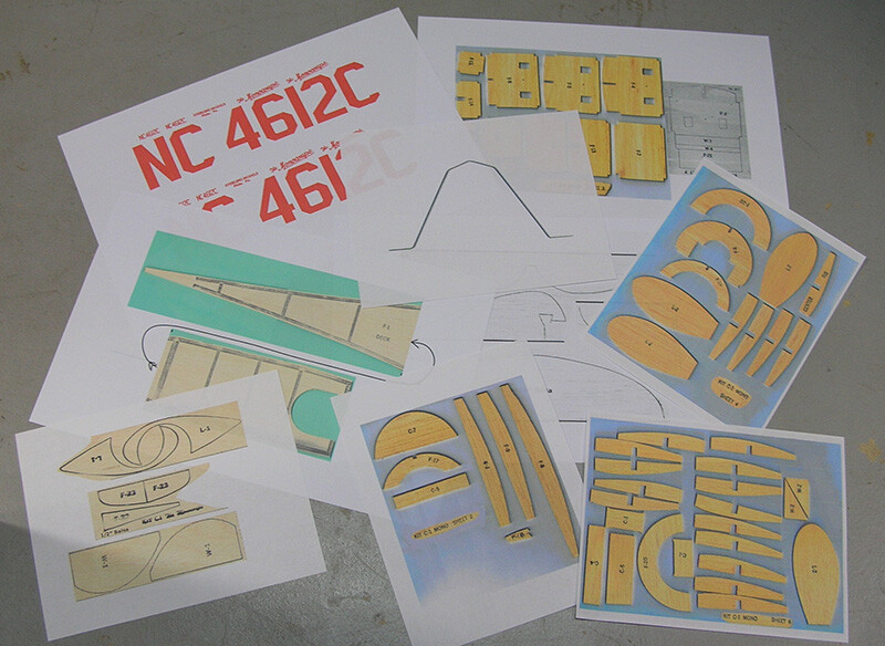 Sterling Model Airplane Plans (UC): Monocoupe 36" Scale for B-C Eng. [PATTERNS]