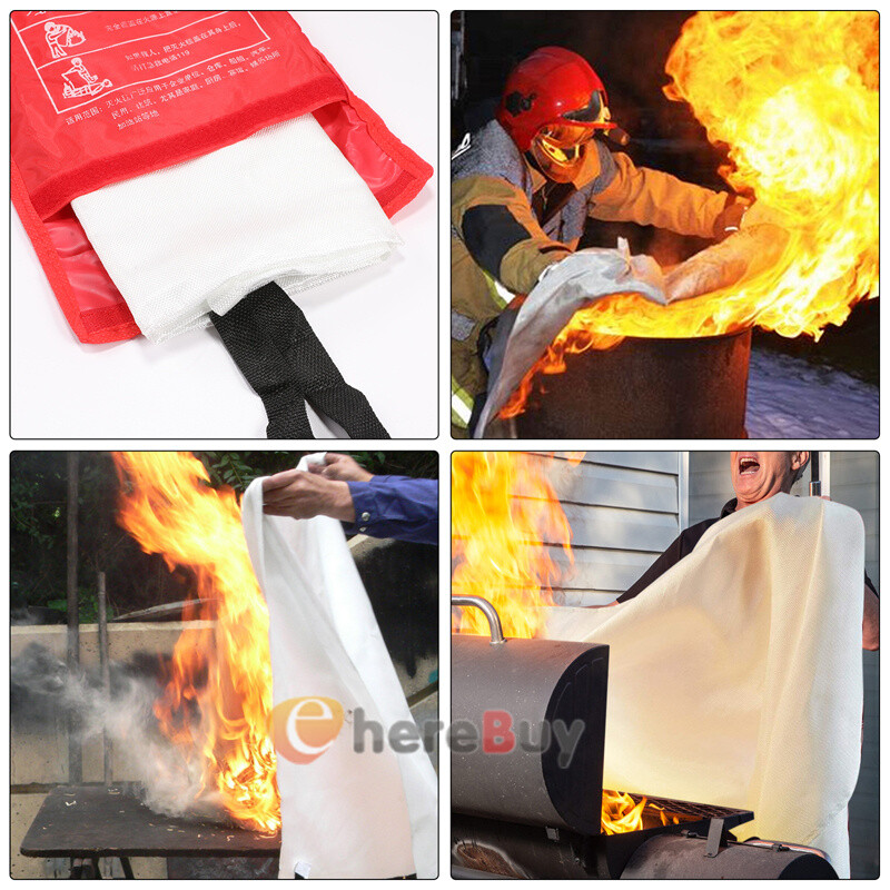 Large Fire Blanket Fireproof For Home Kitchen Office Caravan Emergency Essential