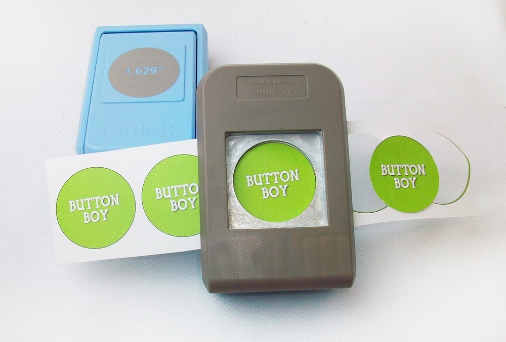 1.25" Button Making Kit - Button Machine, Button Boy Punch + 100 pinback parts