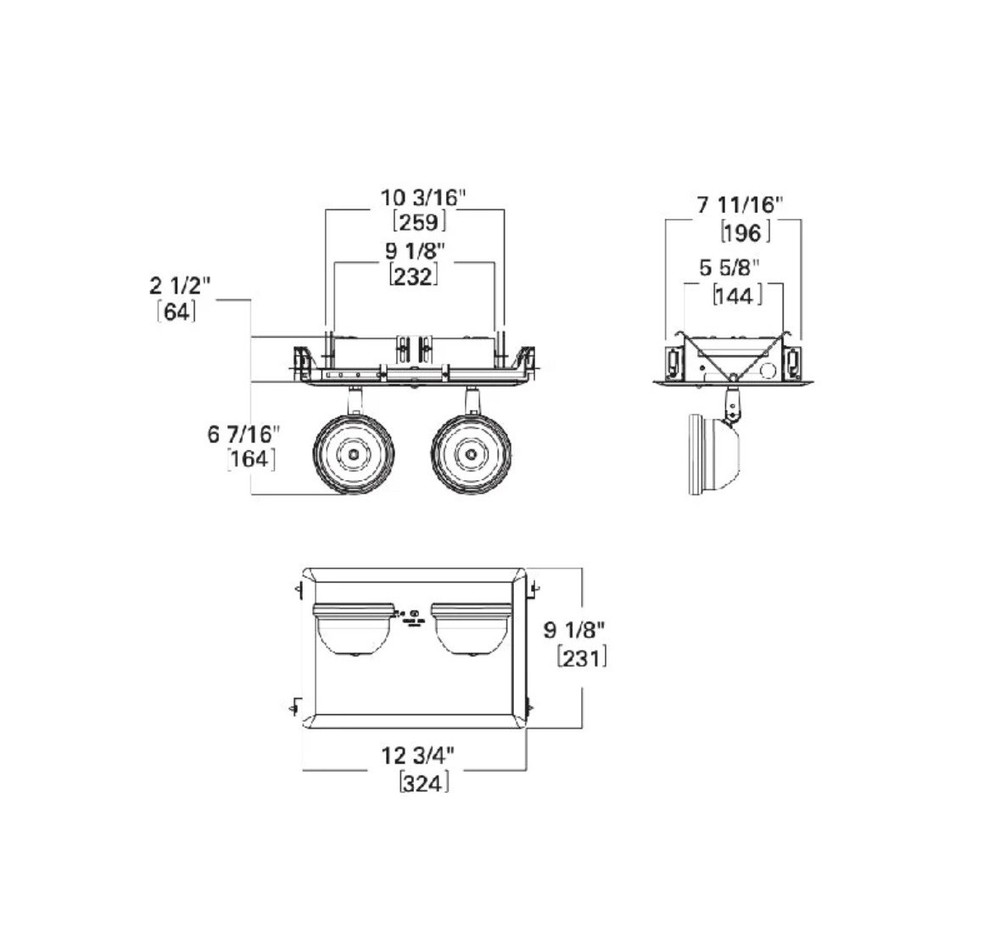 Sure-Lites SELMREC LED Emergency Light, 25 Feet Coverage