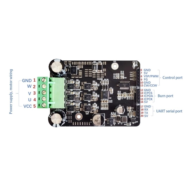 Efficient Brushless Motor Driver Speed Controller for Craft Project Industrial