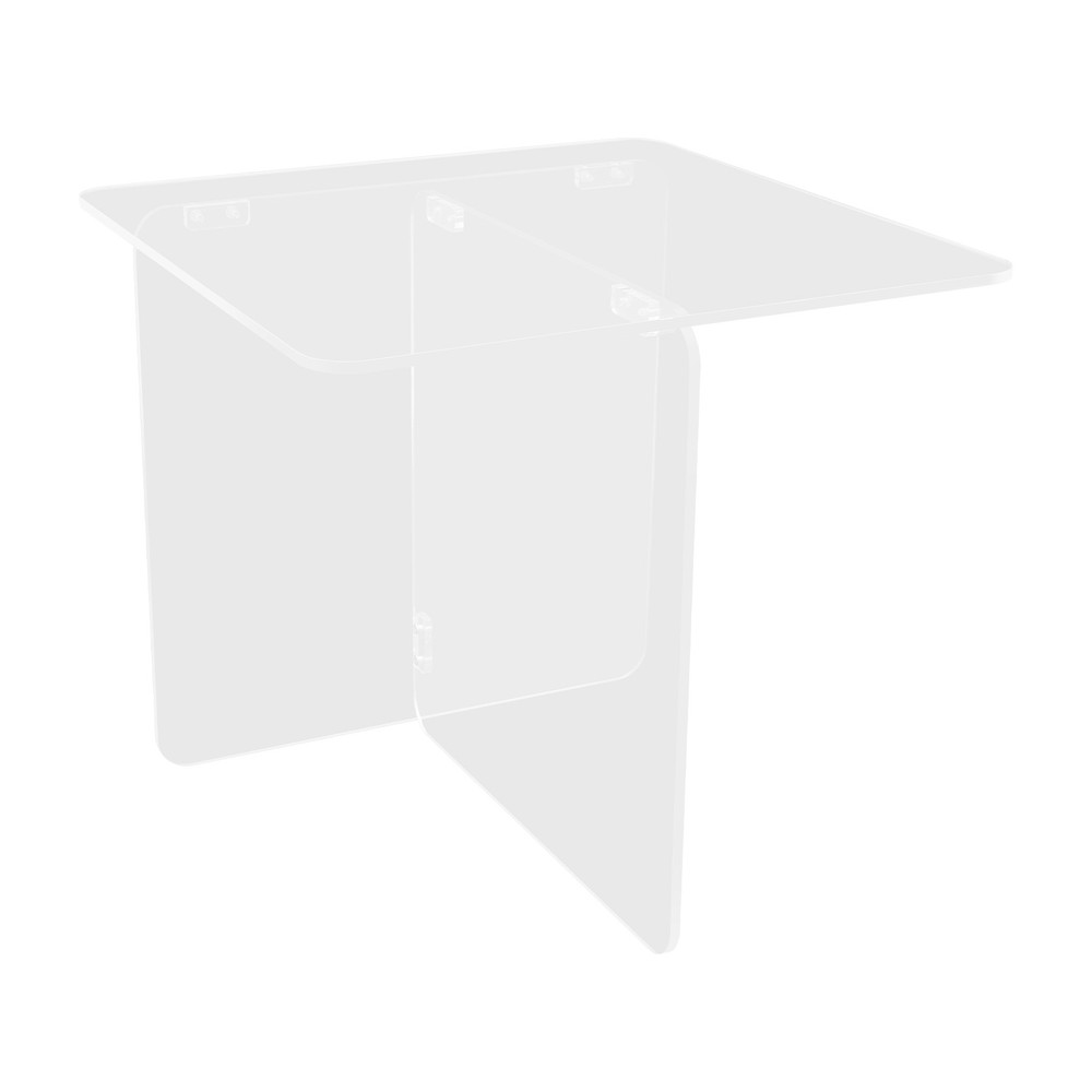 Acrylic Side Table, End Table, Free Standing Clear Modern Bedside Table