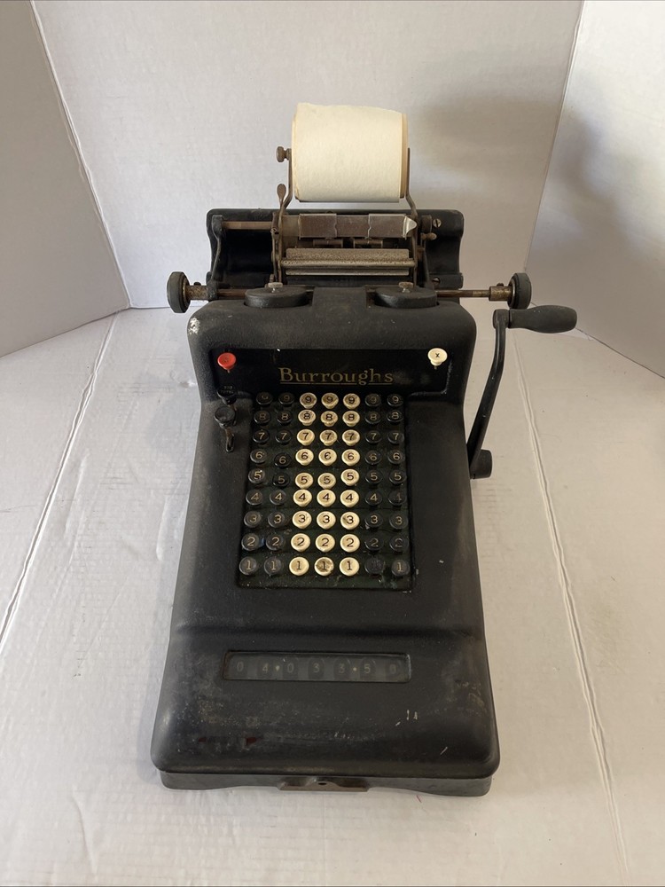 Antique 1920s Burroughs Class 3 Adding Machine
