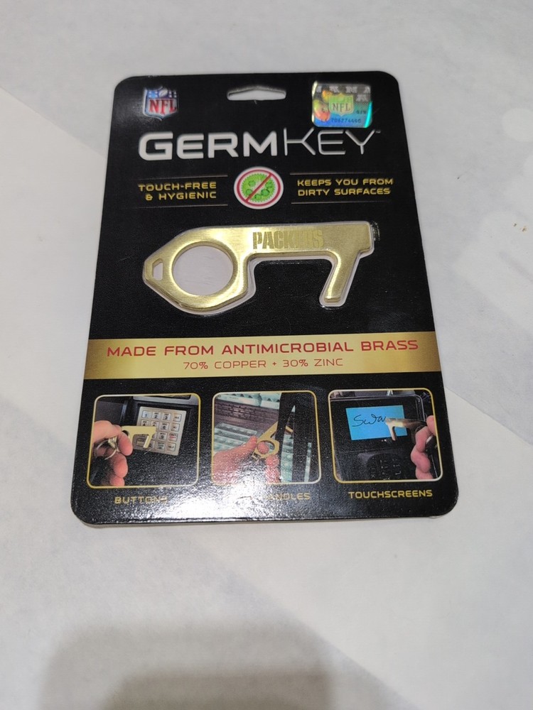 Packers Germkey - NFL Antimicrobial Brass