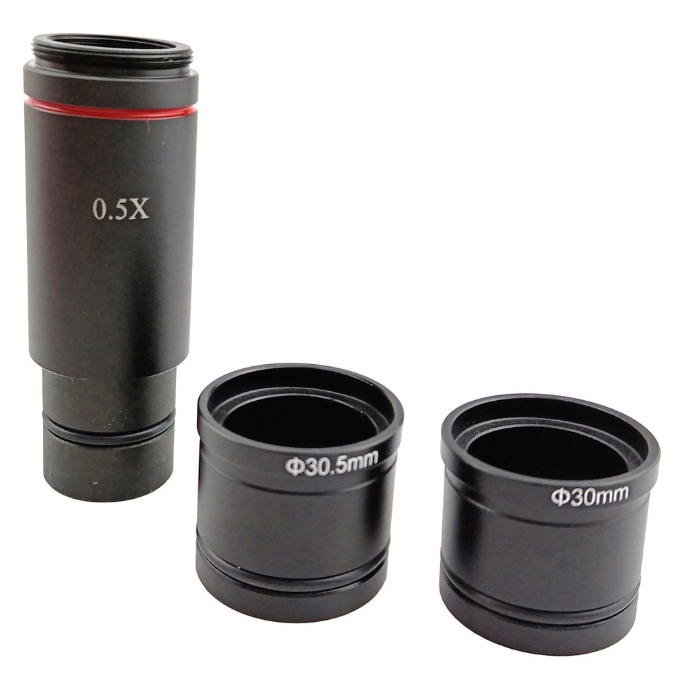 0.5X Magnification Lens C Mount Adapter for Binocular Microscope Camera Eyepiece