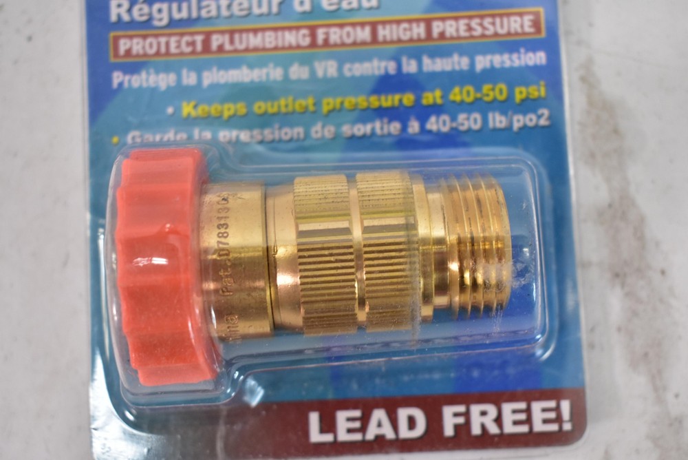 Valterra Water Regulator Lead Free Brass 40-50 PSI RV Camper Plumbing New