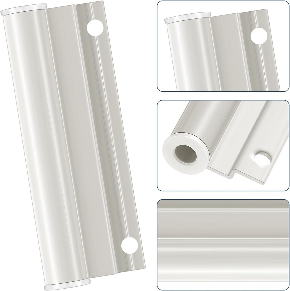 2 Sets Hinge Leaf for Screen Doors White Upper Storm Aluminum Door Replacement P