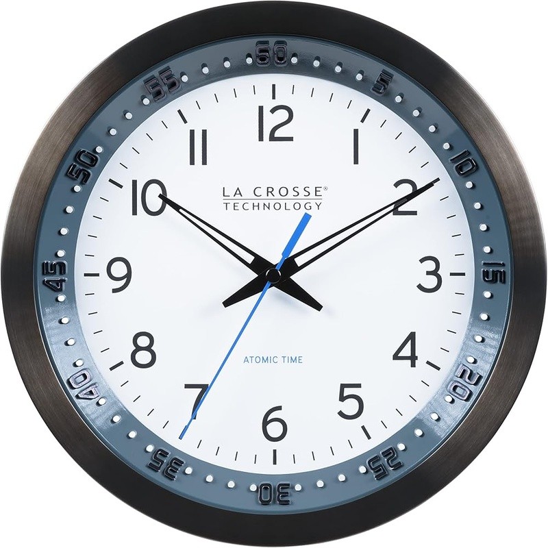 Automatic Atomic Wall Clock Accurate Time Multi Time Zone Easy Setup Indoor New