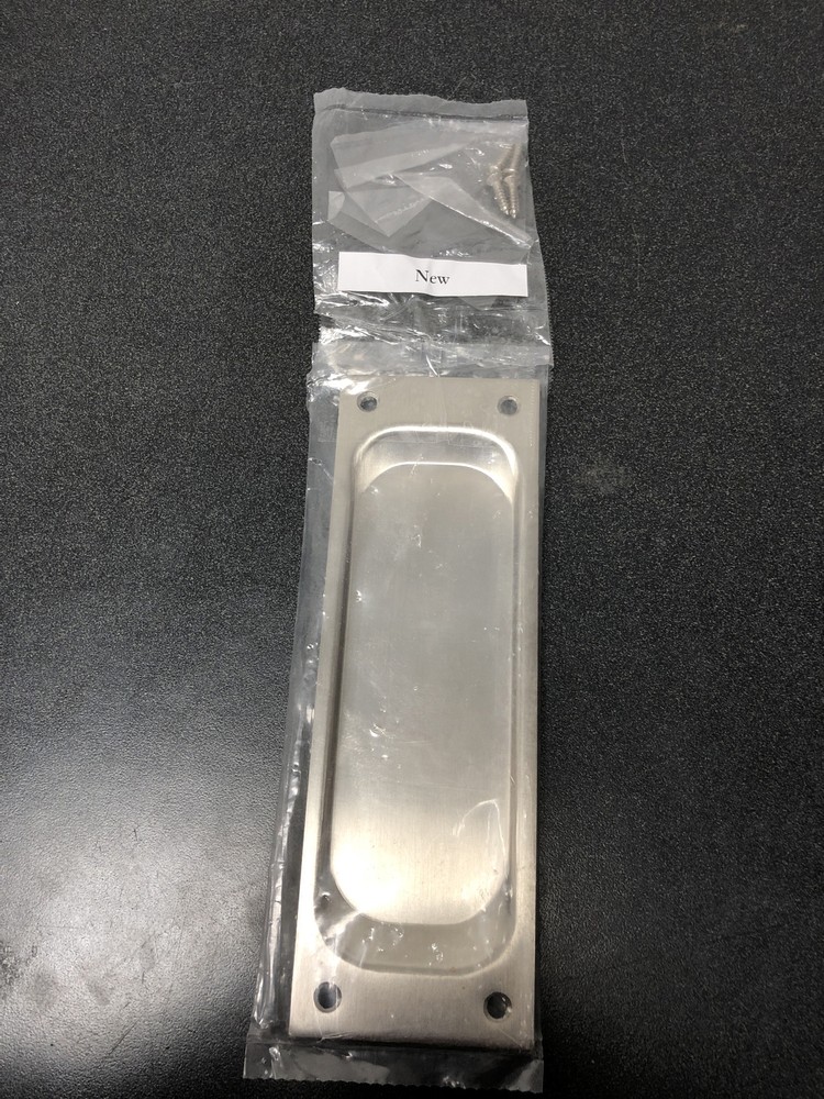 Emtek Classic Rectangular Pocket Door Flush Pull 2-1/2" x 7-1/2 " Satin Nickel