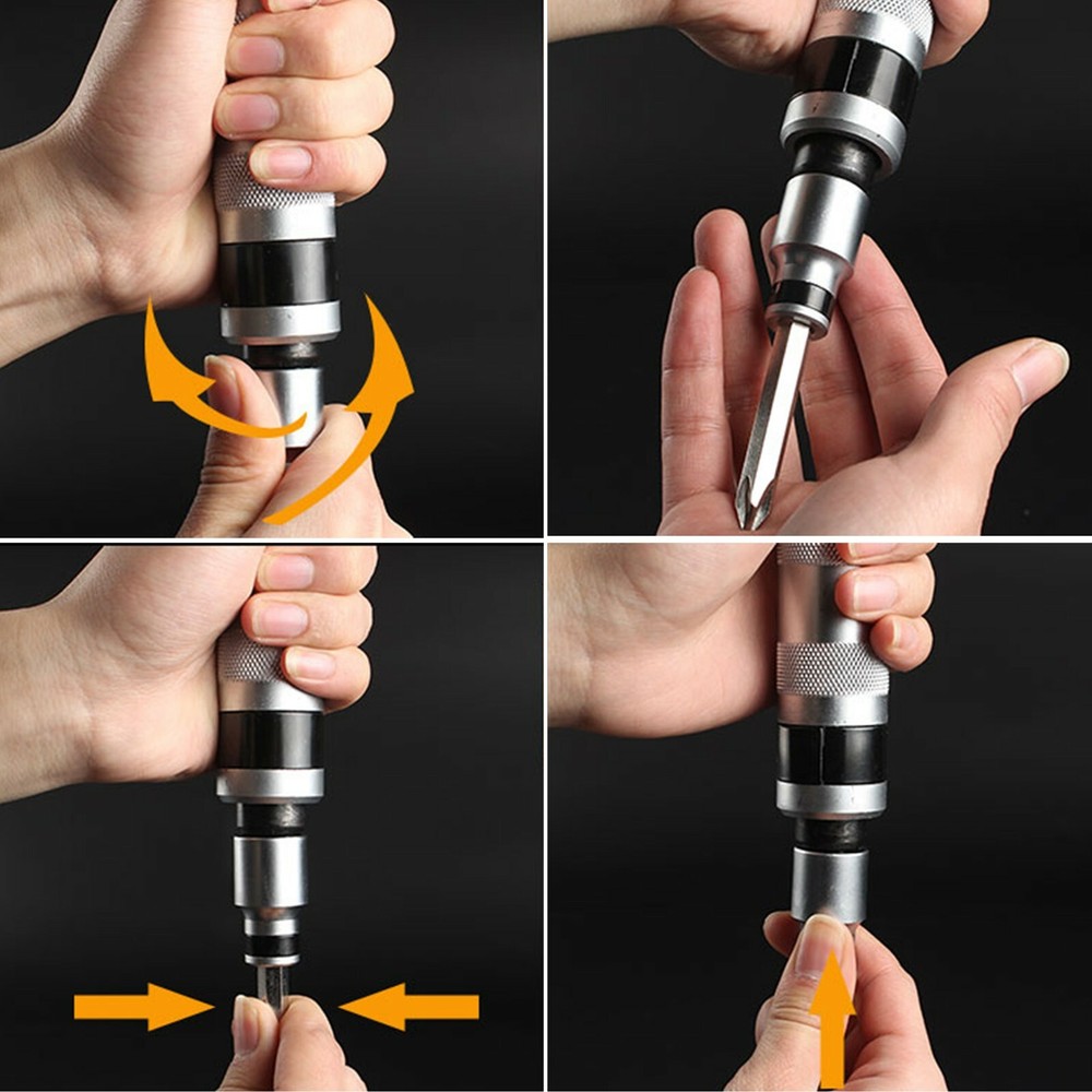 12pcs Impact Driver Bits Screwdriver Set Hand Tool Socket Screw Extractor Kit