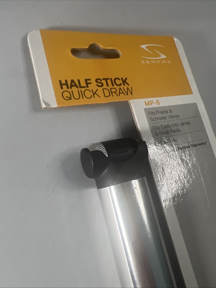 Serfas Half Stick Quick Draw MP-5 Bicycle Mini Pump both Presta & Schrader Valve