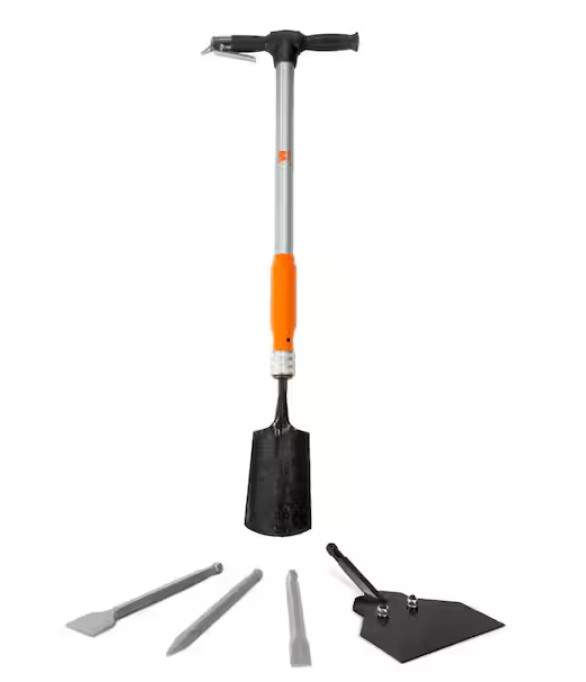 5-in-1 Pneumatic Multi-Function Tool W/ Scraper Shovel & Chisel Attachments