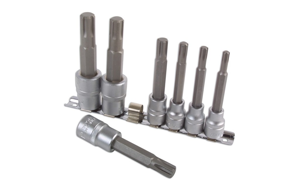 Laser Tools Ribe Socket Bit Set 3/8"D, 1/2"D 7pc 2900