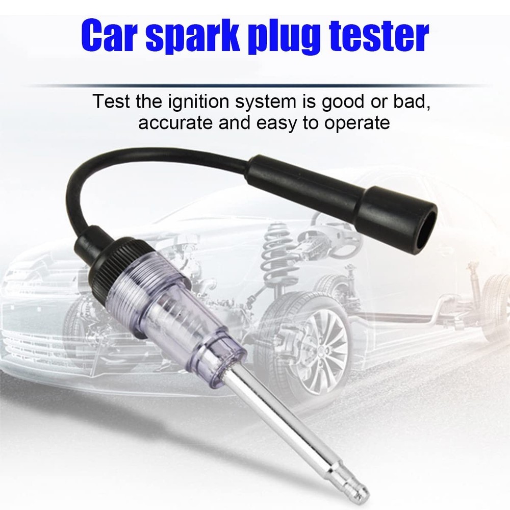 2PCS Inline Spark Plug Tester, Straight Boot Engine Ignition White/2PCS