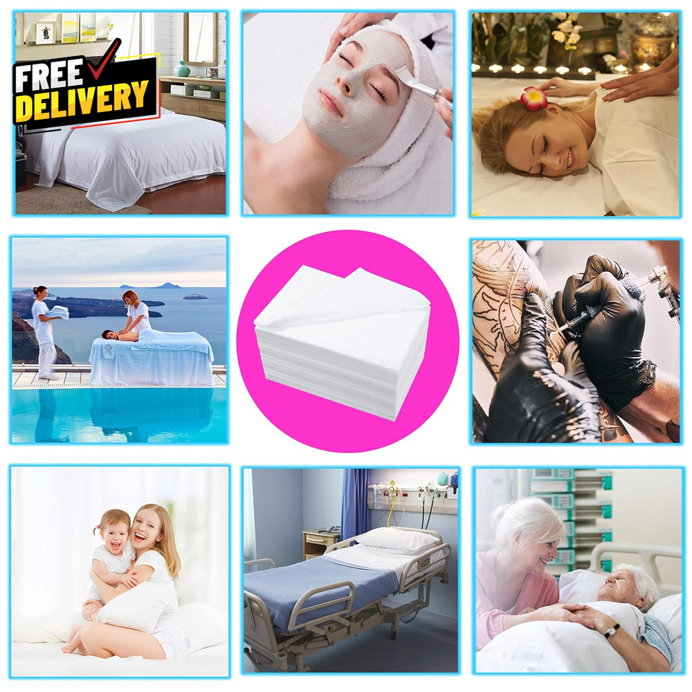 Disposable Bed Sheets 100 Pcs 31X 71 Massage Table Sheets Non Woven Fabric......