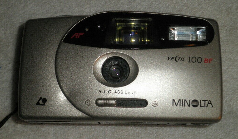 Minolta Vectis 100 BF Silver APS Compact Point & Shoot Camera