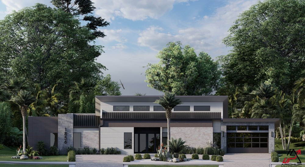 BLUEPRINTS CONTEMPORARY HOUSE PLAN ARCHUP #116