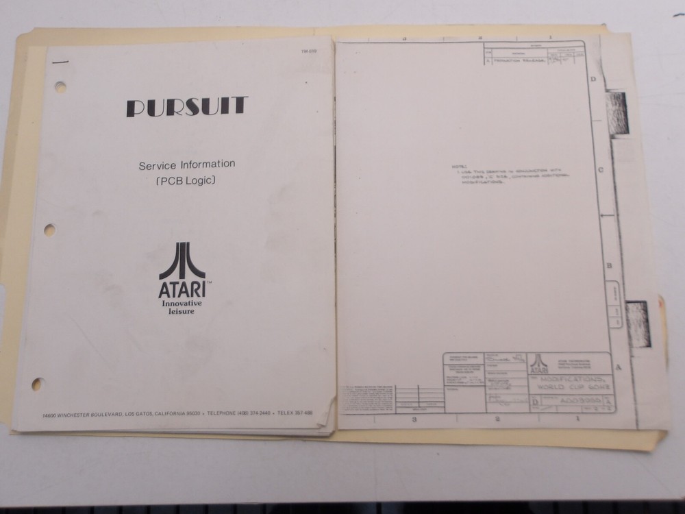 Atari- Pursuit-Service Information-NOS