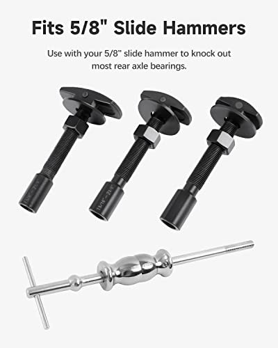 3Pcs Rear Axle Bearing Puller Tools Kit, Rear Axle Bearing Puller Extractor