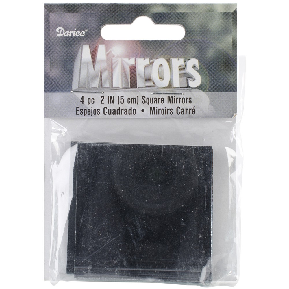 Square Glass Mirror 2 Inches( 4 Piece)