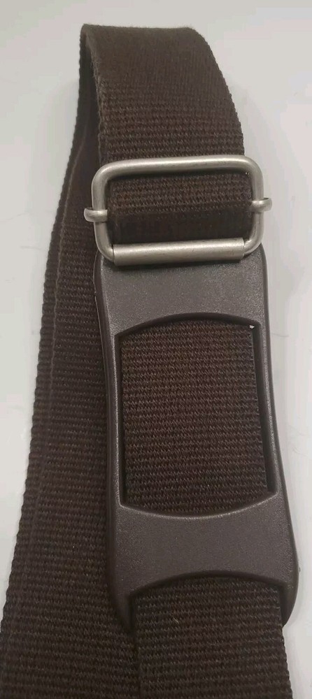 Strap Only 27" Adjustable Brown Canvas 1.5" Wide Heavy Duty Clips