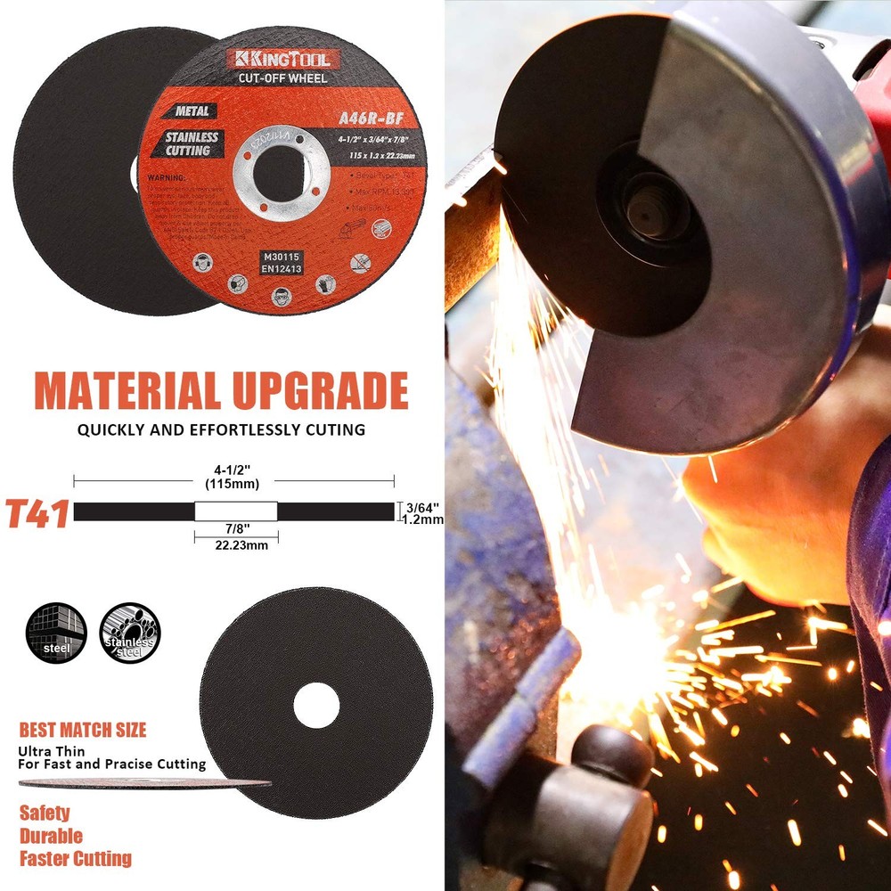 KingTool 27pcs Angle Grinder Wheel Set, Grinder Disc Set Includes 20pcs Cutti...