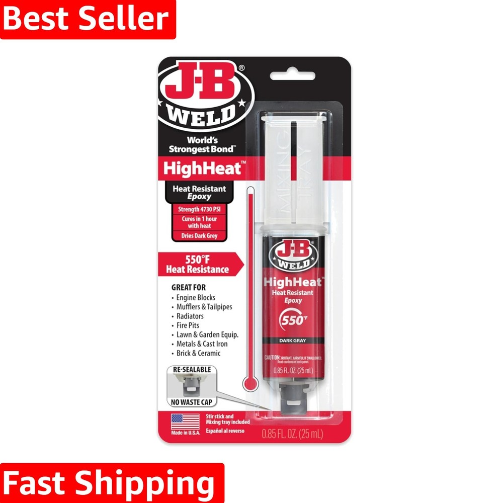 High Heat Epoxy Syringe, Dark Grey