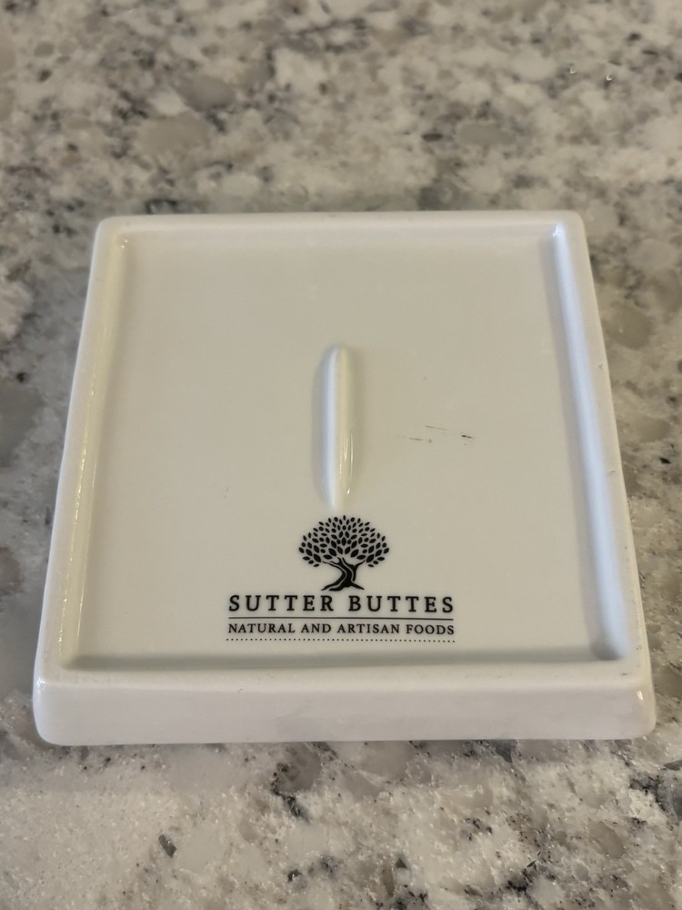 Sutter Buttes Square Herb Floral Ceramic Dish