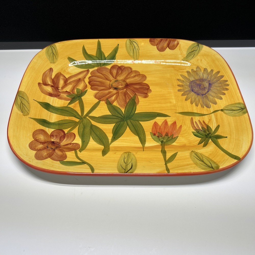 12.25”x 15” Flower Pattern Serving Platter
