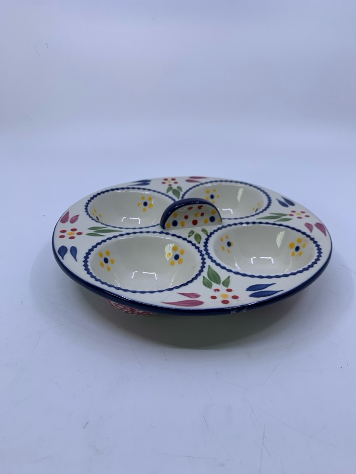COLORFUL CERAMIC 4 SLOT DIPPING SERVER.